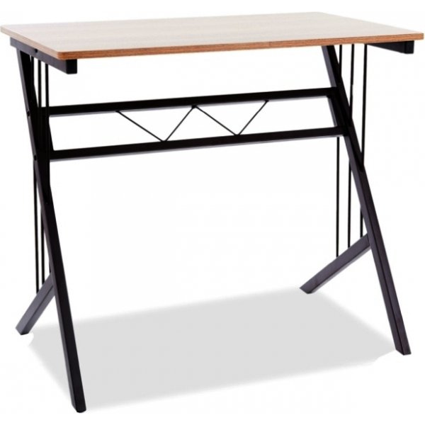 Boro 120 skrivebord - Eik/mrkebrun
