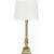 Linn bordlampe - Hvit/gull - 46 cm