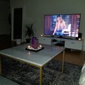 Kundebilde Accent sofabord 75 - Hvit marmor / Messingfarget underdel