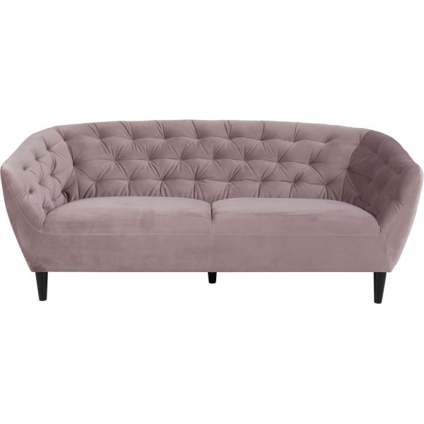 Felicia 3-seters sofa - Rosa (Fløyel) Felicia 3-seters sofa - Rosa (Fløyel)
