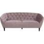 Felicia 3-seters sofa - Rosa (Flyel)