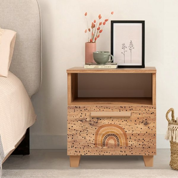 Leva Rainbow nattbord - Furu Leva Rainbow nattbord - Furu