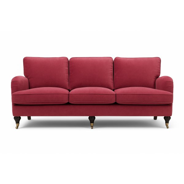 Howard Malaga buet 3-seters sofa - Mrk bringebrrd