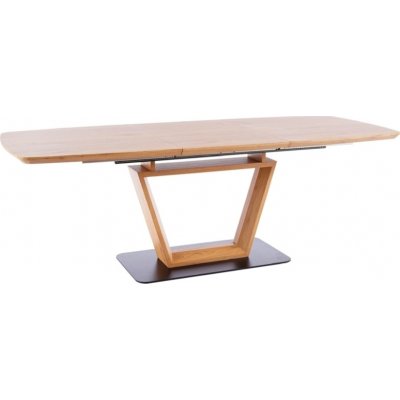 Santiago spisebord, 160-220 cm - Eik/svart