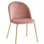 Giovani velvet stol - Rosa/Messing