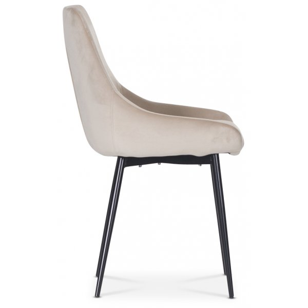 Plaza spisegruppe, marmorbord med 4 st Theo fløyelstoler - Beige/Hvit/Svart Plaza spisegruppe, marmorbord med 4 st Theo fløyelstoler - Beige/Hvit/Svart