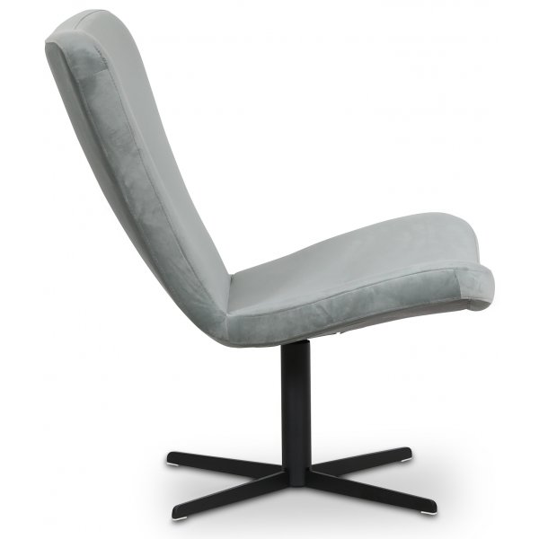 Spekeröd designer lenestol - Lysegrå (Fløyel) / Svart Spekeröd designer lenestol - Lysegrå (Fløyel) / Svart