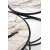 Mille salongbord 40/50 cm - Hvit marmor/svart