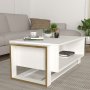Bianco salongbord 106,4 x 60 cm - Hvit/gull