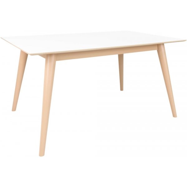 København Spisebord - Hvit/Natur - 150/230x95 København Spisebord - Hvit/Natur - 150/230x95