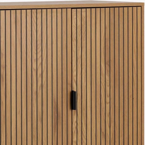 Jaipur skap - Natur/matt sort