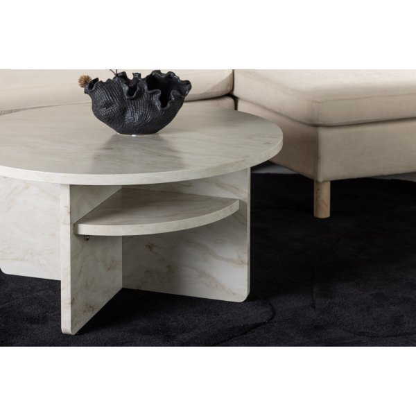 Ålesund salongbord Ø85 cm - Beige Ålesund salongbord Ø85 cm - Beige
