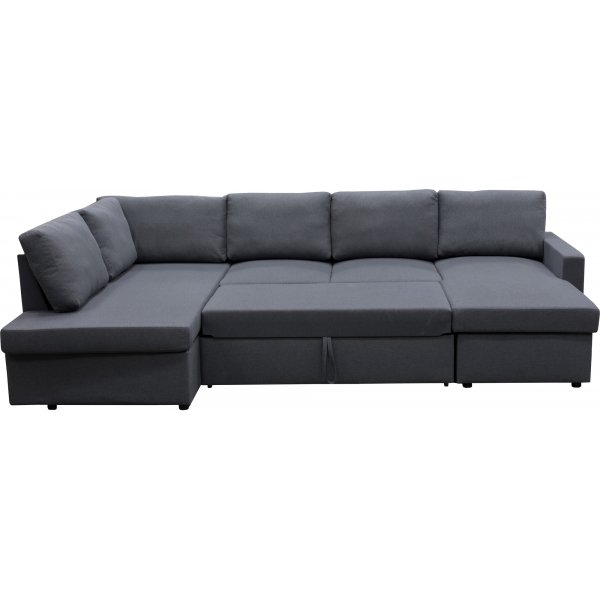 Sovesofa U-modell mørkegrå - Tärnö + Tekstilrens for møbler Sovesofa U-modell mørkegrå - Tärnö + Tekstilrens for møbler