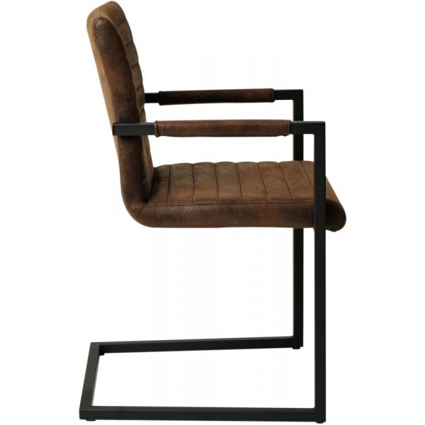 Monroe karmstol - Brun skinnimitasjon Monroe karmstol - Brun skinnimitasjon