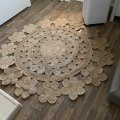 Kundebilde H�ndlagd Juteteppe - Juni sirkel 150 cm