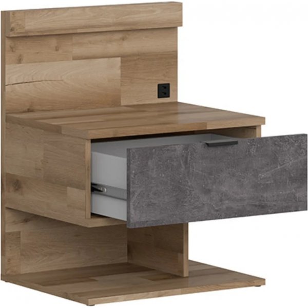 Arica nattbord venstre - Eik/grå Arica nattbord venstre - Eik/grå