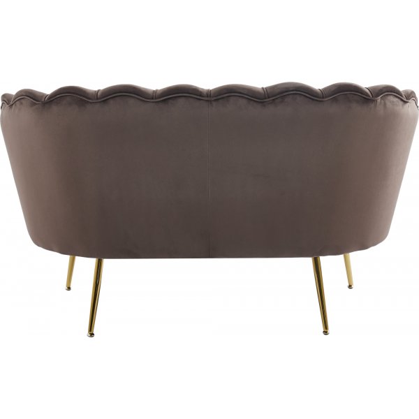 Musslan 2-seters sofa - Brun / messing + Mbelftter