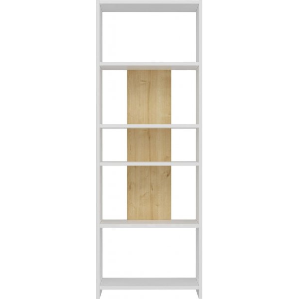 Dio bokhylle - Hvit/eik Dio bokhylle - Hvit/eik