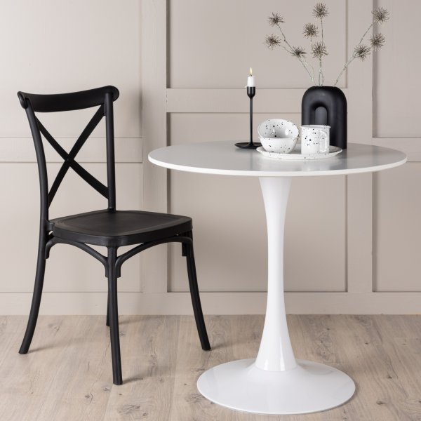 Spisebord Ø80 cm hvitt Spisebord Ø80 cm hvitt