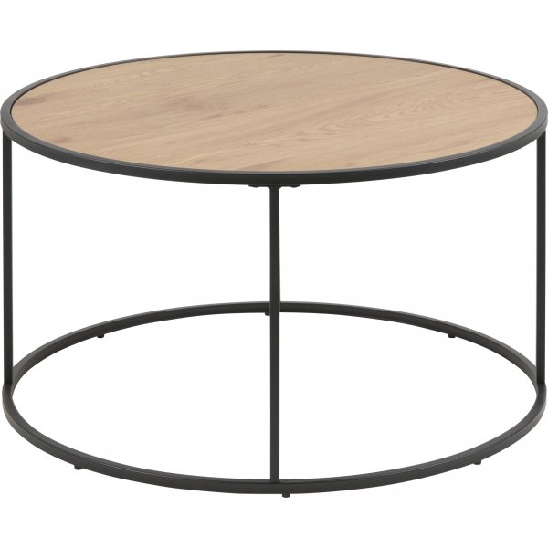 Seaford salongbord 80 cm - Eik/sort