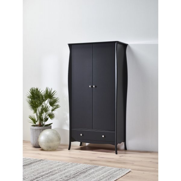 Barokk garderobe med 2 dører - Kaffe Barokk garderobe med 2 dører - Kaffe