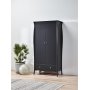 Barokk garderobe med 2 drer - Kaffe