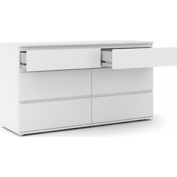 Nova kommode med 6 skuffer - Hvit Nova kommode med 6 skuffer - Hvit