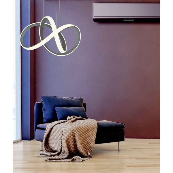 Taklampe Krumelur - Sølvgrå Taklampe Krumelur - Sølvgrå