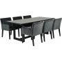Friburg spisebord 210 cm - Sort
