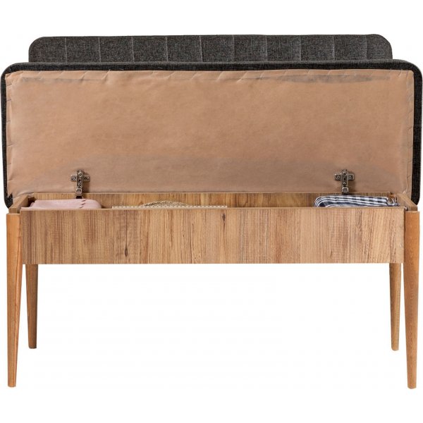 Vina 1053 spisegruppe med sofa - Furu/antrasitt + 6.00 x Stolpute Vina 1053 spisegruppe med sofa - Furu/antrasitt + 6.00 x Stolpute