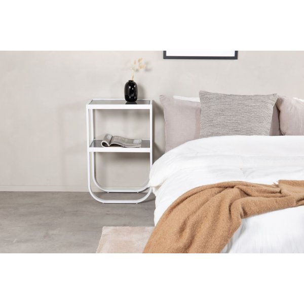 Korsbacken nattbord - Hvit/grå Korsbacken nattbord - Hvit/grå