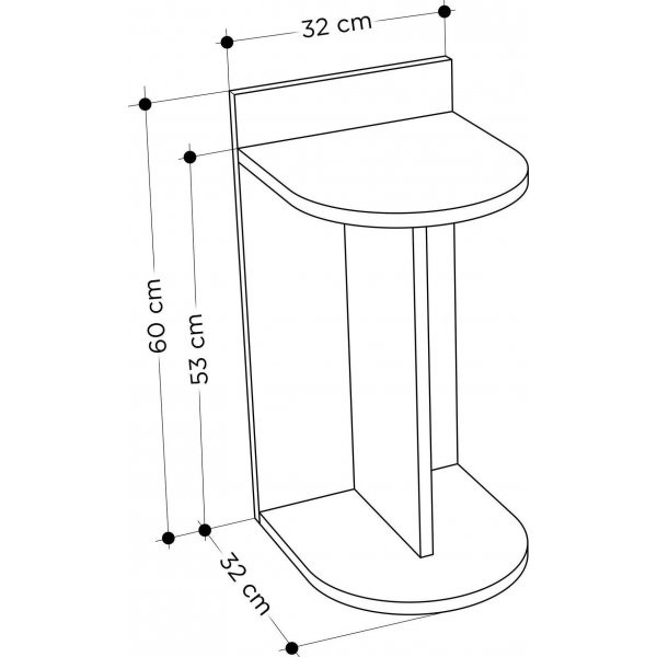 Dom sidebord - Hvit/lys mokka Dom sidebord - Hvit/lys mokka