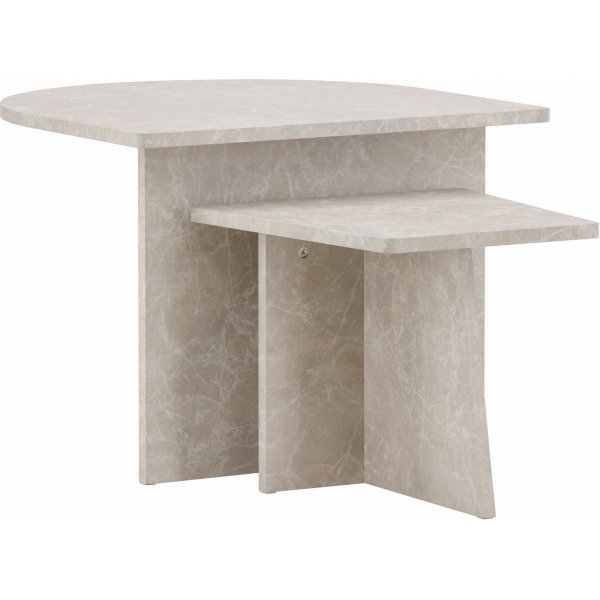Sala salongbord 40/60 x 40/60 cm - Beige marmorlook Sala salongbord 40/60 x 40/60 cm - Beige marmorlook