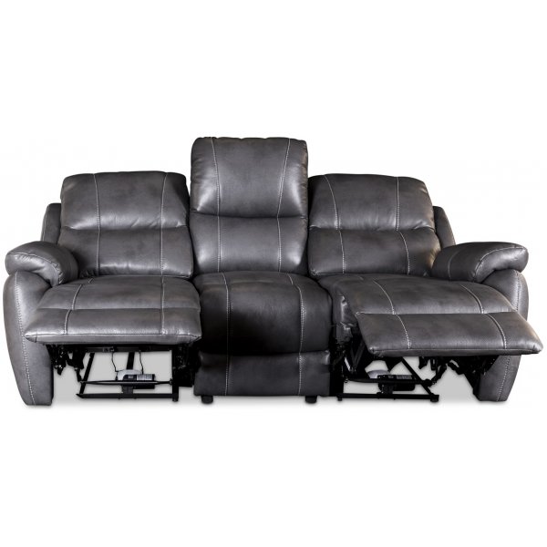 Enjoy Hollywood recliner sofa - 3-seter (el) i grtt kunstskinn