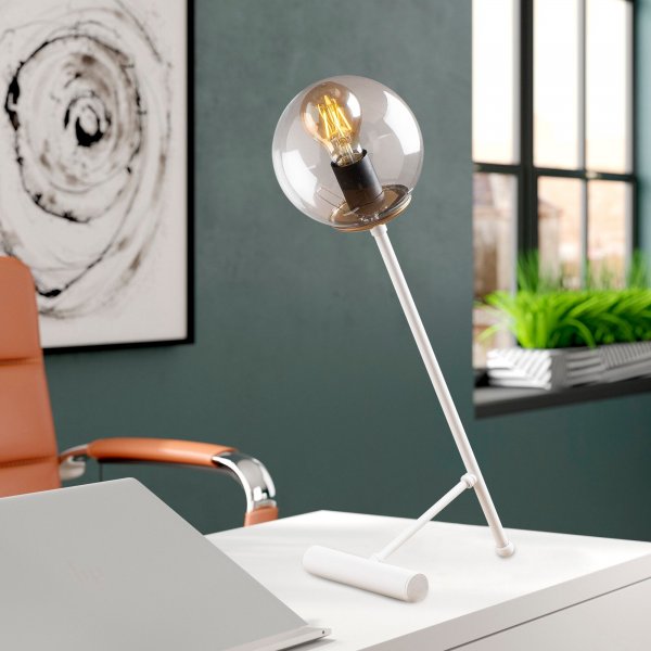 Golf bordlampe, klar - Hvit
