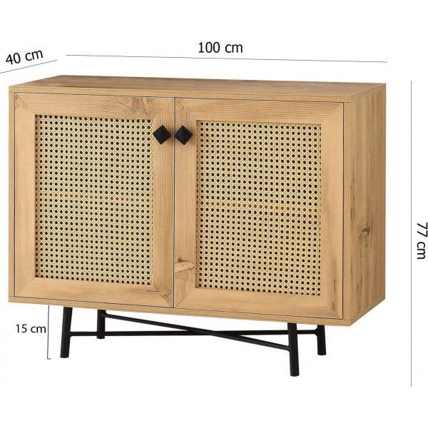 Tarsus skap - Eik/svart Tarsus skap - Eik/svart