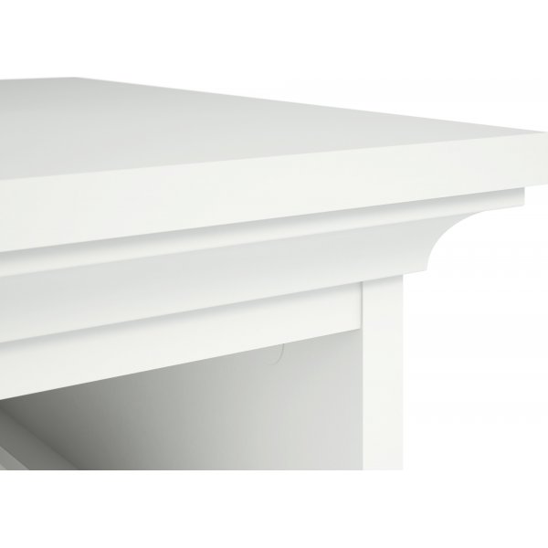 Paris smalt nattbord med 2 skuffer og 1 pent rom - Hvit