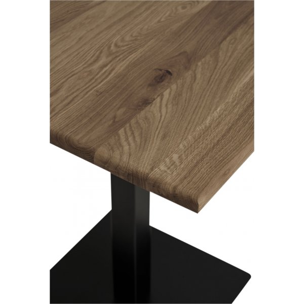 Lignano spisebord 70 x 70 cm - Røkt eik/sort Lignano spisebord 70 x 70 cm - Røkt eik/sort