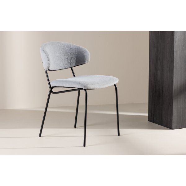 Chico spisestol - Blå bouclé Chico spisestol - Blå bouclé