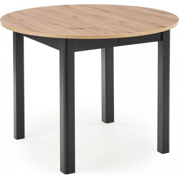 Spisebord 102-142 cm - Håndlaget eik/svart Spisebord 102-142 cm - Håndlaget eik/svart