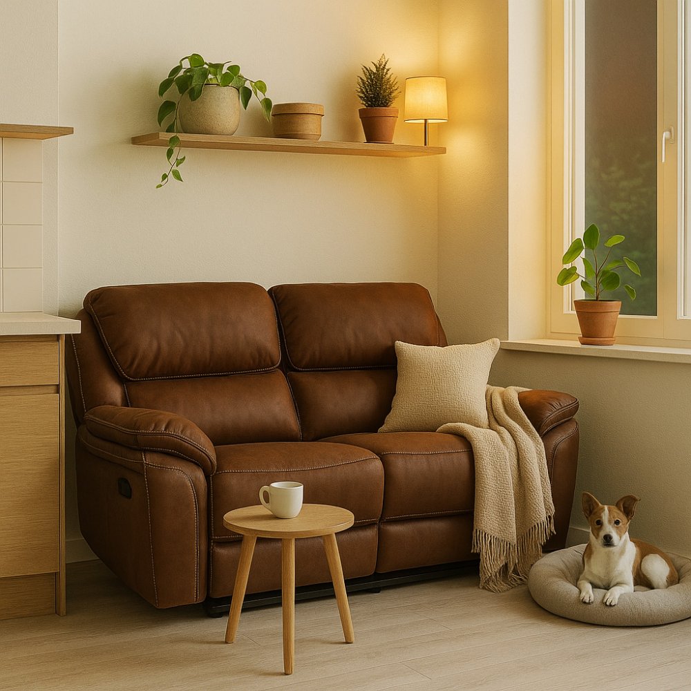 Riverdale recliner-sofa 2-seter - mocca (micorfiber) - Biosofaer & Reclinersofaer, Sofaer