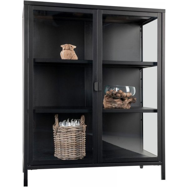 Brisbane Vitrineskap - Svart/Glass