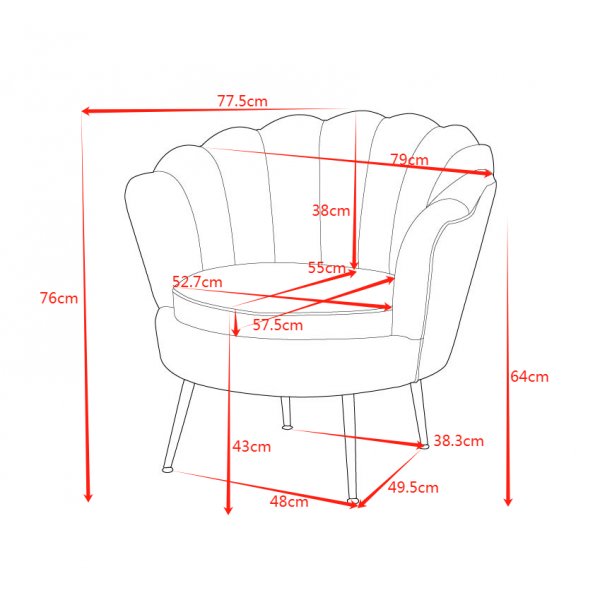 Lenestol grønn/messing - Kingsley Lenestol grønn/messing - Kingsley