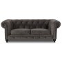 Chesterfield Montgomery 3-seters sofa - Gr flyel
