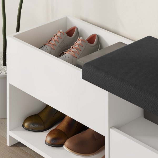 Filux hallbenk - Hvit Filux hallbenk - Hvit