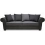 Delux 3-seters sofa med konvoluttputer - Gr/Antrasitt/Vintage