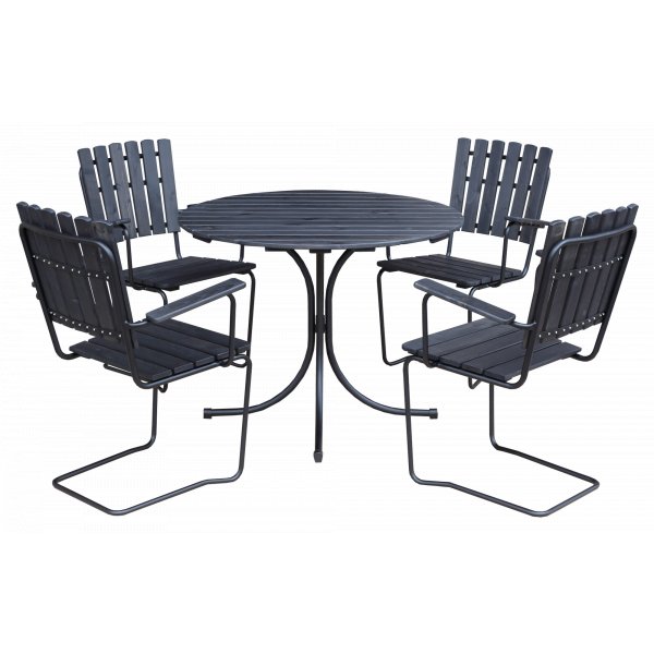 Stol i fjærstål for spisegruppe Vaxholm (produsert i Europa) - Svart Stol i fjærstål for spisegruppe Vaxholm (produsert i Europa) - Svart