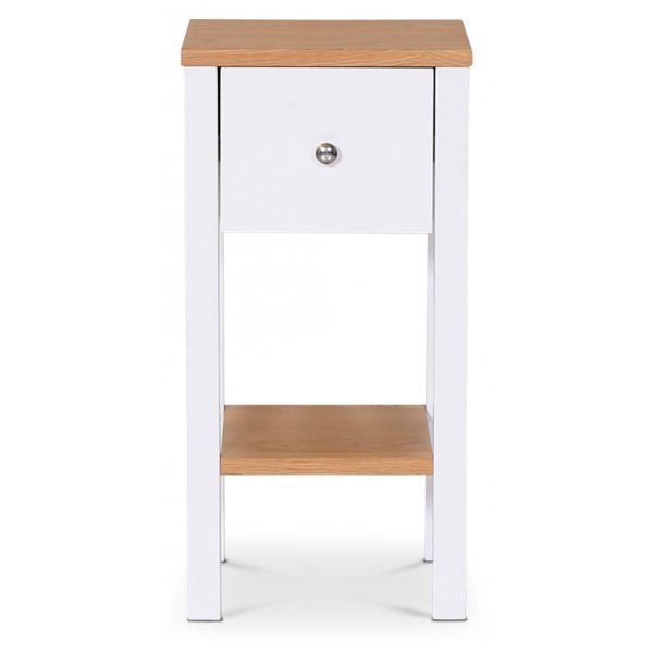 Sandhamn nattbord - Eik / Hvit + Møbelføtter Sandhamn nattbord - Eik / Hvit + Møbelføtter