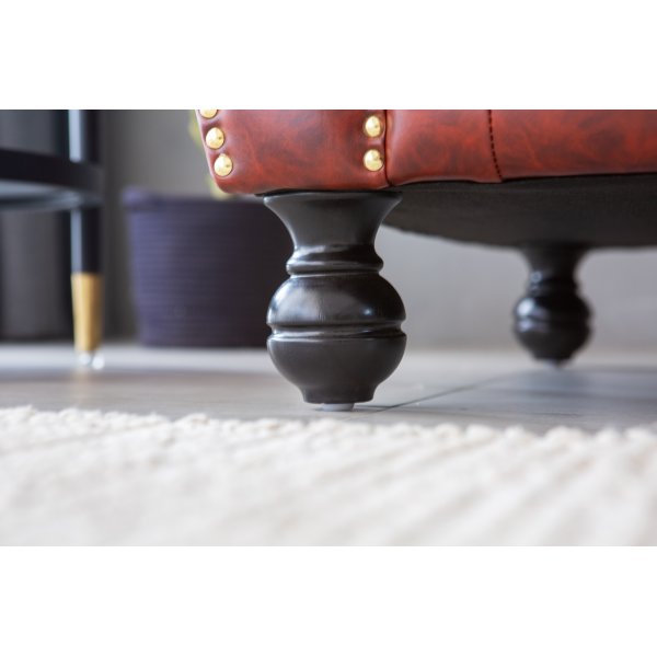 Chesterfield sofa 2-seter i brun PU Chesterfield sofa 2-seter i brun PU