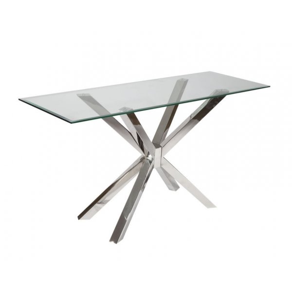 Madrid konsollbord 140 - Glas/krom Madrid konsollbord 140 - Glas/krom
